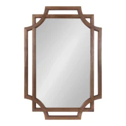 40" X 27" Minuette Wood Framed Wall Mirror Natural - Kate & Laurel All Things Decor