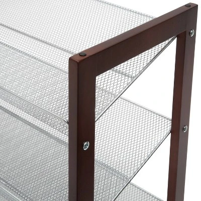 Organize It All 3 Tier Mesh Shelf Stackable Shoe Rack 4 Organize It All 3 Tier Mesh Shelf Stackable Shoe Rack - Image 2
