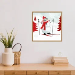 16" X 16" Snow Day I Snowman Skiing By Victoria Borges Framed Canvas Wall Art - Amanti Art 11 16" X 16" Snow Day I Snowman Skiing By Victoria Borges Framed Canvas Wall Art - Amanti Art -Lamps and Lighting Store GUEST 97e7966b e69d 42f6 955b e04c73dbf4e0