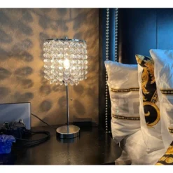 20.25" Deco Glam Table Lamp Silver - Ore International -Lamps and Lighting Store GUEST 99f0f209 3599 4841 8c69 72a9d9e67a62