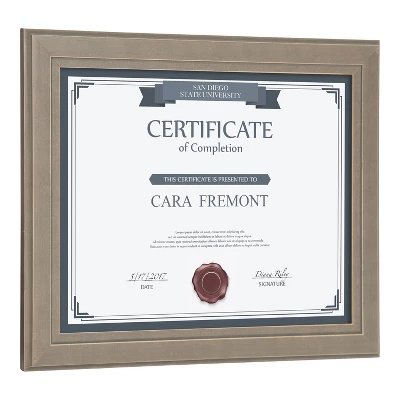 8.5" X 11" Kieva Document Frame Gray - DesignOvation 4 8.5" X 11" Kieva Document Frame Gray - DesignOvation - Image 2
