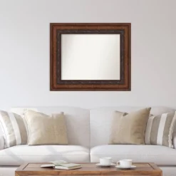 38" X 32" Non-Beveled Decorative Bronze Wall Mirror - Amanti Art -Lamps and Lighting Store GUEST a127f401 9e02 4412 adb3 4895985eff70