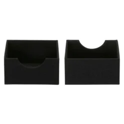 Household Essentials Set Of 2 Square Drawer Trays Black Linen -Lamps and Lighting Store GUEST a2284489 2fd8 4b11 9b16 8a917f5d1a10