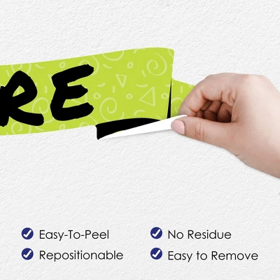 Big Dot Of Happiness 90’s Throwback - Peel And Stick 1990s Party Decoration - Wall Decals Backdrop 4 Big Dot Of Happiness 90’s Throwback - Peel And Stick 1990s Party Decoration - Wall Decals Backdrop - Image 2