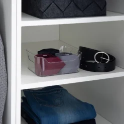 Simplify 7.68" X 5.12" X 3.15" 3pk Small Storage Tote With Handles Clear -Lamps and Lighting Store GUEST a3c79914 a97c 4c8a ac58 923152e5662e