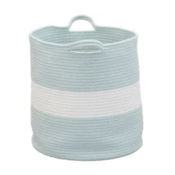 Household Essentials Cotton Broadband Two-Toned Basket -Lamps and Lighting Store GUEST a5721c40 7126 428a a9b8 c1baaba81be1