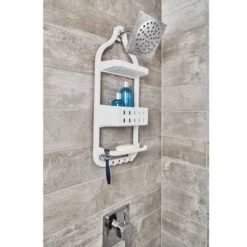 Cade Shower Caddy White - IDESIGN -Lamps and Lighting Store GUEST a661f81d 6c41 443f 9fbe c585d6d9f03b