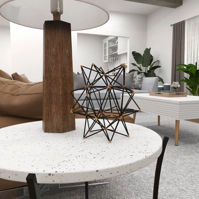 Modern Reflections Iron Geodesic Decorative Star (7") - Olivia & May 12 Modern Reflections Iron Geodesic Decorative Star (7") - Olivia & May - Image 10