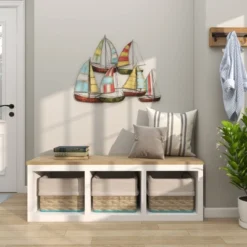 Coastal Metal Transportation Wall Decor Multi Colored - Olivia & May -Lamps and Lighting Store GUEST a849c406 c121 4d9a 9975 b14922d1de73