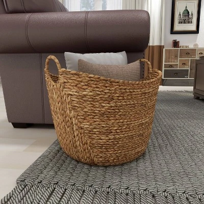19" X 20" X 18" Brown Sea Grass Contemporary Storage Basket - Olivia & May 20 19" X 20" X 18" Brown Sea Grass Contemporary Storage Basket - Olivia & May - Image 18