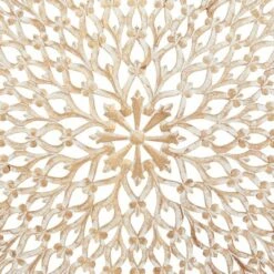 Wood Floral Handmade Intricately Carved Wall Decor With Mandala Design Light Brown - Olivia & May -Lamps and Lighting Store GUEST a9351c08 d609 43bb a923 49717bce1044