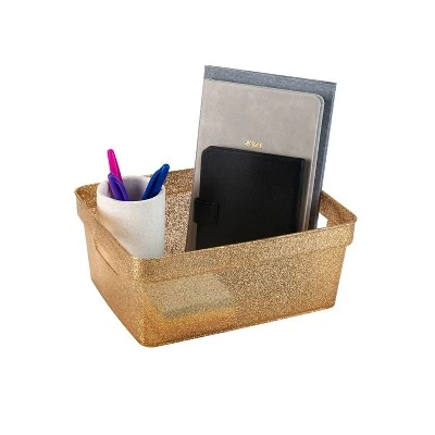 Simplify 3pk Small Glitter Totes Gold 5 Simplify 3pk Small Glitter Totes Gold - Image 3