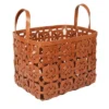 Mela Artisans Light Brown Large Woven Leather Basket -Lamps and Lighting Store GUEST aa8f8047 f6fb 4fa0 a8e7 3dc4937a9040