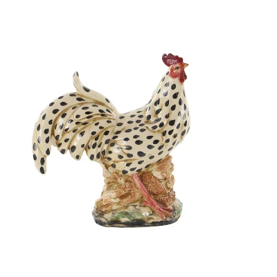 14" X 13" Farmhouse Ceramic Chicken Garden Sculpture Beige - Olivia & May 7 14" X 13" Farmhouse Ceramic Chicken Garden Sculpture Beige - Olivia & May - Image 5