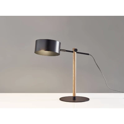 Natural Wood Dylan Desk Lamp Black - Adesso 3 Natural Wood Dylan Desk Lamp Black - Adesso