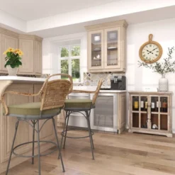 Jute Wall Clock With Rope Accents Beige - Olivia & May -Lamps and Lighting Store GUEST abb0ac66 3046 45a6 8e8b 43831344c507