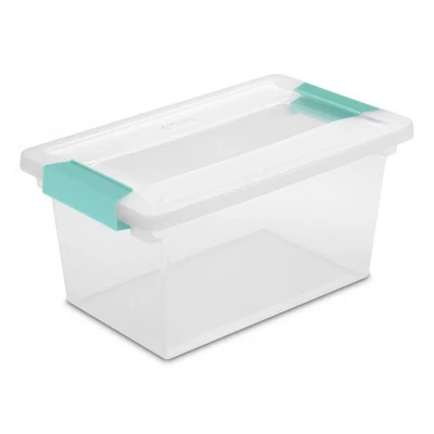 Sterilite 64 Quart Latching Clear Plastic Storage Organizer Tote Container Bin Box, 6 Pack & Medium Clip Boxes For Organization And Storage, 4 Pack 5 Sterilite 64 Quart Latching Clear Plastic Storage Organizer Tote Container Bin Box, 6 Pack & Medium Clip Boxes For Organization And Storage, 4 Pack - Image 3