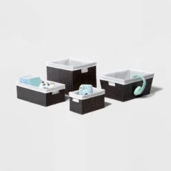 17" X 12" X 8" Large Woven Lined Basket Black - Brightroom™ 7 17" X 12" X 8" Large Woven Lined Basket Black - Brightroom™ -Lamps and Lighting Store GUEST ac4ff65f f7b2 48fa aa42 7459f63d7c52