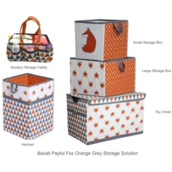 Bacati - Playful Fox Orange/Gray Storage Box Large -Lamps and Lighting Store GUEST ae2afb4d 80f7 4fe5 8fb7 0bc89e5c5694