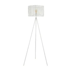61" Cage Shade Metal Tripod Floor Lamp Ingrid White - River Of Goods 17 61" Cage Shade Metal Tripod Floor Lamp Ingrid White - River Of Goods -Lamps and Lighting Store GUEST af158ee3 85fc 49c6 892f bfd3d8512d64