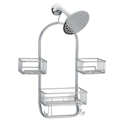 MDesign Metal Large Bath Tub & Shower Caddy, Hanging Storage Organizer 8 MDesign Metal Large Bath Tub & Shower Caddy, Hanging Storage Organizer - Image 6