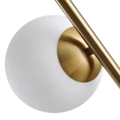 HOMCOM Floor Lamp W/ 2pcs Glass Lamp Shade Modern Portable Decorative Lamp, White -Lamps and Lighting Store GUEST b0c2a1f5 e563 478f b279 ddc3a7ba8967