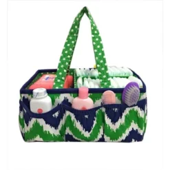 Bacati - Mix N Match Navy/Green Storage Caddy