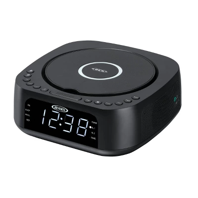JENSEN Stereo Dual Alarm Clock With Top Loading CD/MP3 CD Player - Black 5 JENSEN Stereo Dual Alarm Clock With Top Loading CD/MP3 CD Player - Black - Image 3
