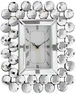 Dahlia Studios Faywood 11" High Silver Mirrored Tabletop Clock 7 Dahlia Studios Faywood 11" High Silver Mirrored Tabletop Clock -Lamps and Lighting Store GUEST b0d7d250 03ee 4af5 800f db2d4c77b27a