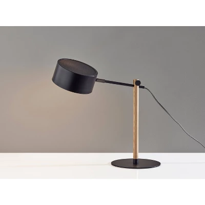 Natural Wood Dylan Desk Lamp Black - Adesso 4 Natural Wood Dylan Desk Lamp Black - Adesso - Image 2