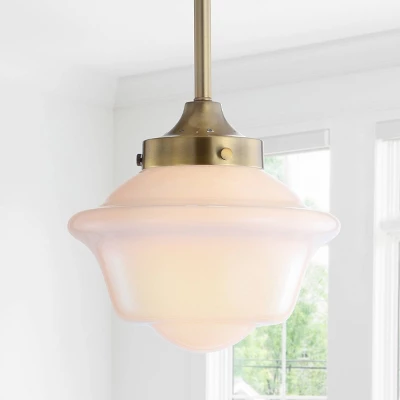 7.2" Adjustable Metal/Glass Kurtz Drop Pendant (Includes Energy Efficient Light Bulb) - JONATHAN Y 7 7.2" Adjustable Metal/Glass Kurtz Drop Pendant (Includes Energy Efficient Light Bulb) - JONATHAN Y - Image 5