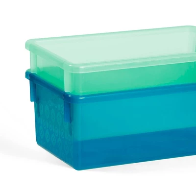 Totes Tidy Storage Bin Organizer Soft Sky - B. Spaces 6 Totes Tidy Storage Bin Organizer Soft Sky - B. Spaces - Image 4