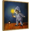 16" X 16" The Night Before Christmas Mouse By Lucia Heffernan Framed Canvas Wall Art - Amanti Art