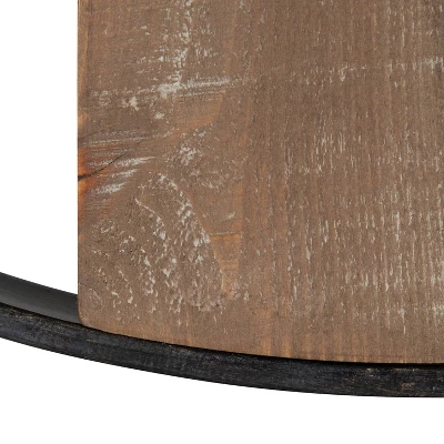 24" X 24" Ladd Round Numberless Wall Clock Natural/Black - Kate & Laurel All Things Decor 5 24" X 24" Ladd Round Numberless Wall Clock Natural/Black - Kate & Laurel All Things Decor - Image 3