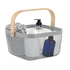 Simplify Mesh Tote With Bamboo Handle Gray 8 Simplify Mesh Tote With Bamboo Handle Gray -Lamps and Lighting Store GUEST b5db4c4c e636 48b6 a4df 7a8e2457007d
