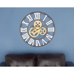 Metal Gear Wall Clock Brown - Olivia & May -Lamps and Lighting Store GUEST b64cf138 f232 4366 bab1 38f5d29258e0