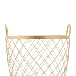 2pk Modern Metallic Rolling Baskets Gold - Olivia & May -Lamps and Lighting Store GUEST b702a2b7 31d0 4eeb a88d 1a3f23264162