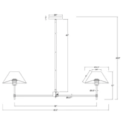 Metal Two Arm Shaded Chandelier Ceiling Light Black - Threshold™ Designed With Studio McGee -Lamps and Lighting Store GUEST b7f1cfdd a67e 4445 8a17 70e0130b9351