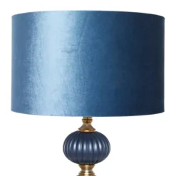 Fabric Floor Lamp With Drum Shade Blue - Olivia & May -Lamps and Lighting Store GUEST b81a62b5 3990 43dd 90f3 051579ef9008