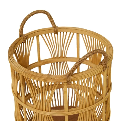Set Of 3 Wood Baskets Brown - Olivia & May 5 Set Of 3 Wood Baskets Brown - Olivia & May - Image 3