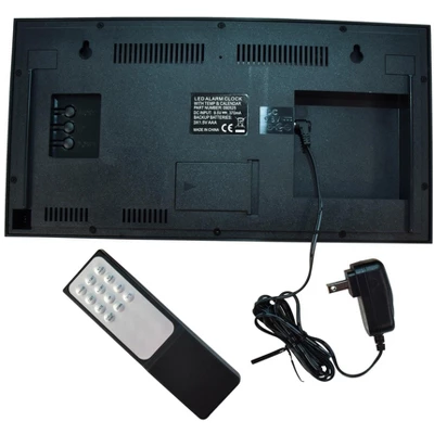 School Smart LED Wall Clock With Remote Control, 7 X 13 Inches, Red Digits 6 School Smart LED Wall Clock With Remote Control, 7 X 13 Inches, Red Digits - Image 4