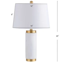 23" Marble Adams Table Lamp (Includes LED Light Bulb) White - JONATHAN Y -Lamps and Lighting Store GUEST b931d693 8bbe 45ec ab65 70c4c209b7c4