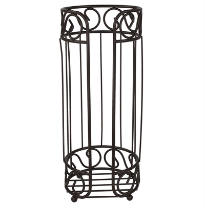 Home Basics Scroll Collection Bath Tissue Reserve Toilet Paper Roll Holder Stand, Bronze 4 Home Basics Scroll Collection Bath Tissue Reserve Toilet Paper Roll Holder Stand, Bronze - Image 2