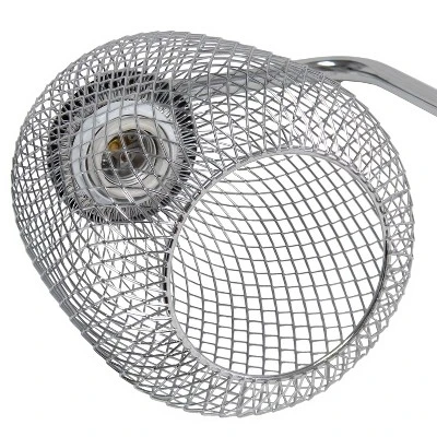Industrial Mesh Desk Lamp Chrome - Lalia Home 9 Industrial Mesh Desk Lamp Chrome - Lalia Home - Image 7