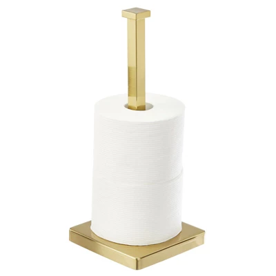 MDesign Modern Metal Free-Standing Toilet Paper Stand, Holds 3 Rolls 9 MDesign Modern Metal Free-Standing Toilet Paper Stand, Holds 3 Rolls - Image 7