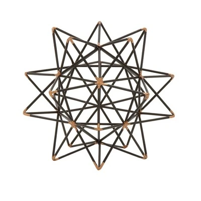 Modern Reflections Iron Geodesic Decorative Star (7") - Olivia & May 17 Modern Reflections Iron Geodesic Decorative Star (7") - Olivia & May - Image 15