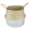 Northlight 13" Beige And Silver Seagrass Belly Wicker Basket With Handles -Lamps and Lighting Store GUEST bbf3a6a7 2d43 46d1 8949 950b13434534