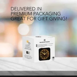 Marathon Mini Non-Ticking Analog Alarm Clock With Auto Back Light And Snooze Function -Lamps and Lighting Store GUEST bcd97ecd 3d11 4503 9fed aaf33e8932d2