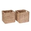 Hastings Home 12-Inch Square Handmade Wicker Storage Bin Foldable Basket Made Of Water Hyacinth | Set Of 2 -Lamps and Lighting Store GUEST be20bedc 8855 4516 a819 311c47fd1176