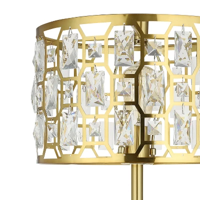 63" Cleo Glam Gold Metal And Faceted Crystal Drum Shade Floor Lamp - River Of Goods 13 63" Cleo Glam Gold Metal And Faceted Crystal Drum Shade Floor Lamp - River Of Goods - Image 11